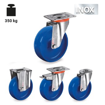 TR-68BLU-NLX-Ruote con supporti inox per carichi leggeri